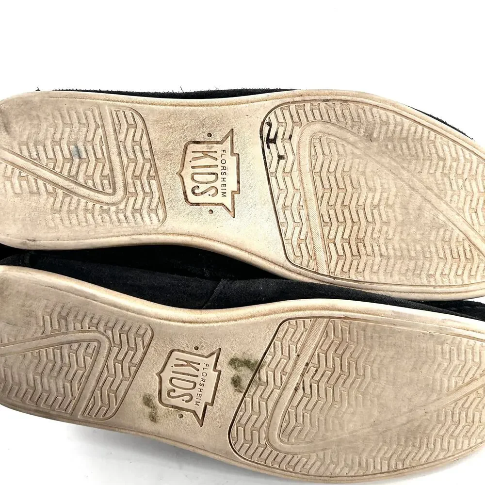 Florsheim Kids Boys Suede Loafers 4 Navy Blue Dress Shoes